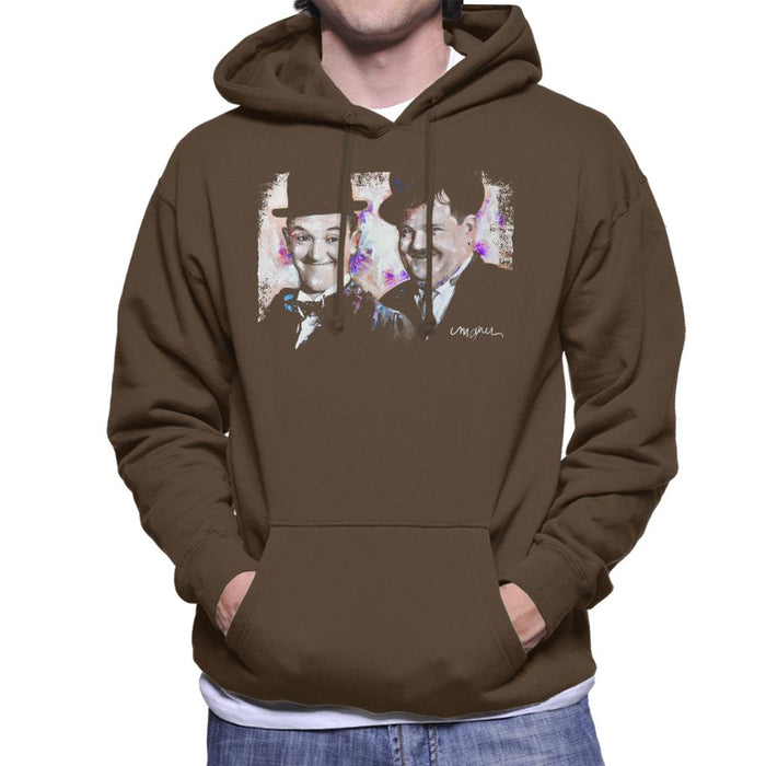 Sidney Maurer Original Portrait Of Laurel And Hardy Men's Hooded Sweatshirt
