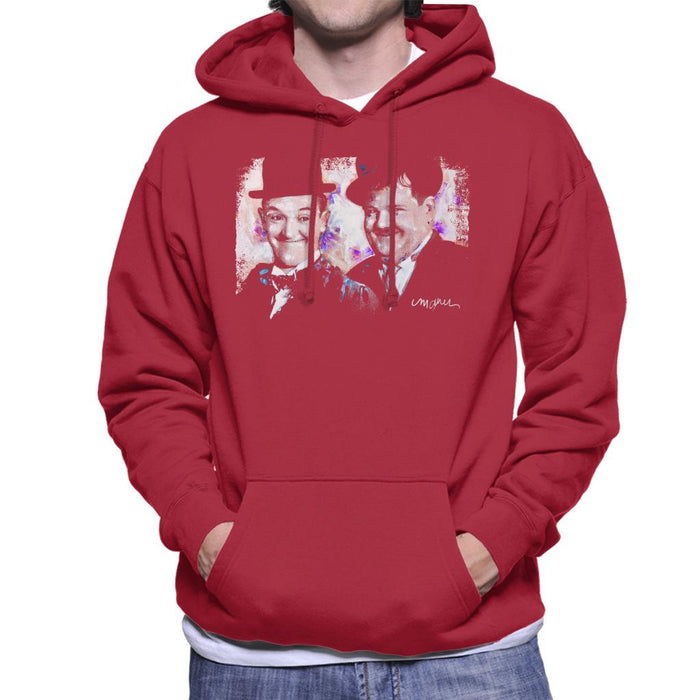 Sidney Maurer Original Portrait Of Laurel And Hardy Men's Hooded Sweatshirt