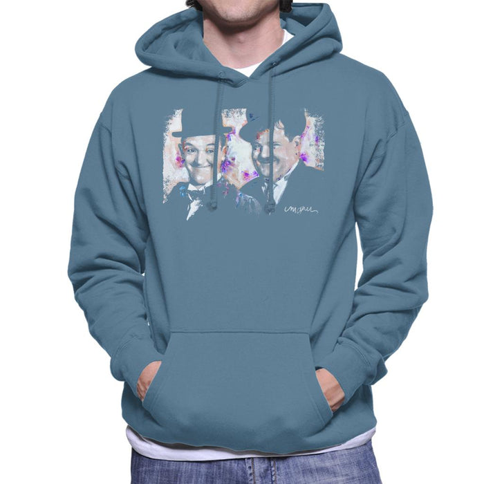Sidney Maurer Original Portrait Of Laurel And Hardy Men's Hooded Sweatshirt