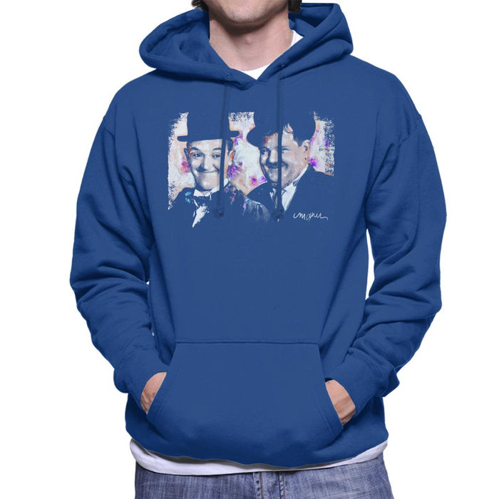 Sidney Maurer Original Portrait Of Laurel And Hardy Men's Hooded Sweatshirt