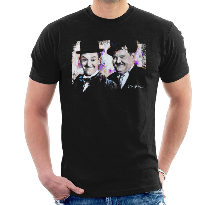 Sidney Maurer Original Portrait Of Laurel And Hardy Men's T-Shirt