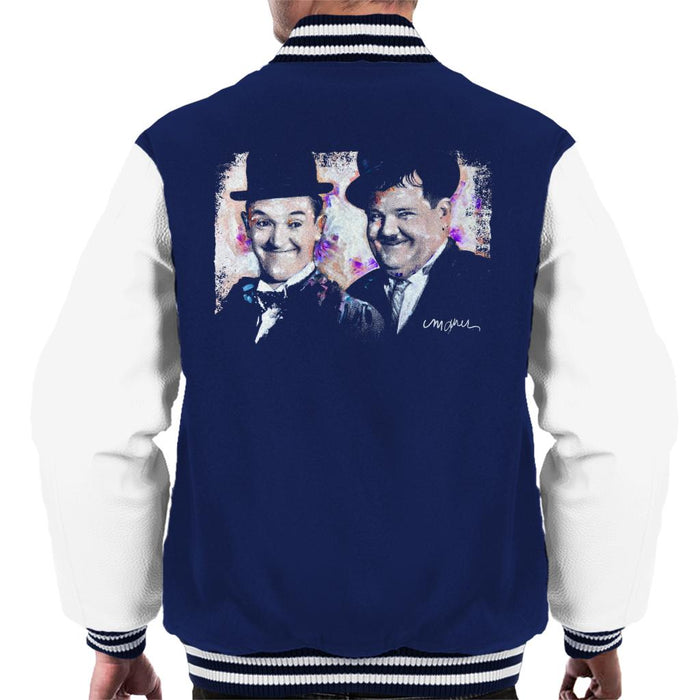 Sidney Maurer Original Portrait Of Laurel And Hardy Men's Varsity Jacket