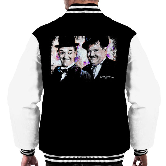 Sidney Maurer Original Portrait Of Laurel And Hardy Men's Varsity Jacket
