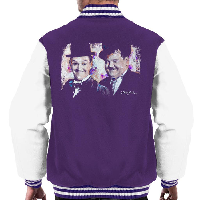 Sidney Maurer Original Portrait Of Laurel And Hardy Men's Varsity Jacket