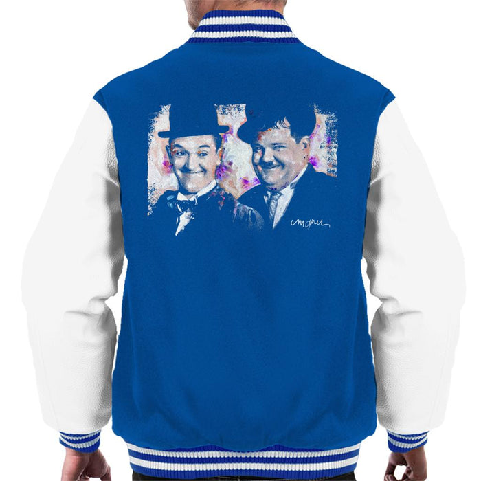Sidney Maurer Original Portrait Of Laurel And Hardy Men's Varsity Jacket
