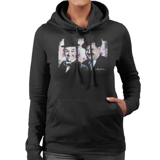 Sidney Maurer Original Portrait Of Laurel And Hardy Women's Hooded Sweatshirt