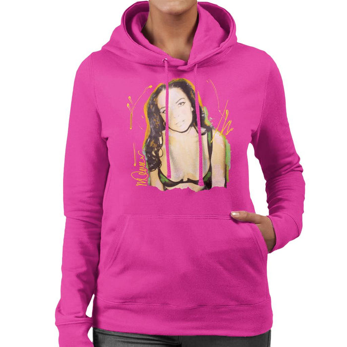 Sidney Maurer Original Portrait Of Lindsay Lohan Bra Women's Hooded Sweatshirt