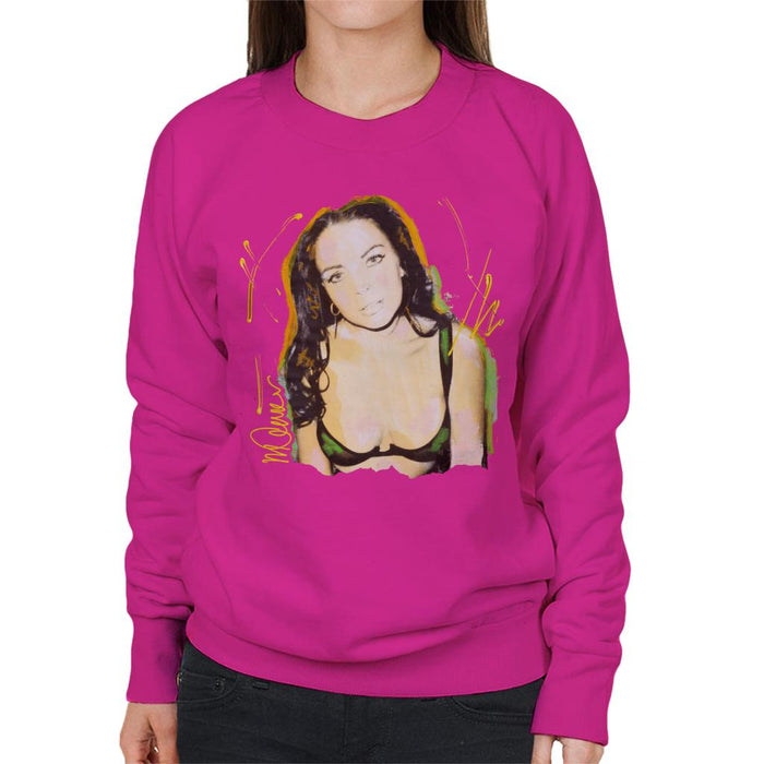 Sidney Maurer Original Portrait Of Lindsay Lohan Bra Women's Sweatshirt