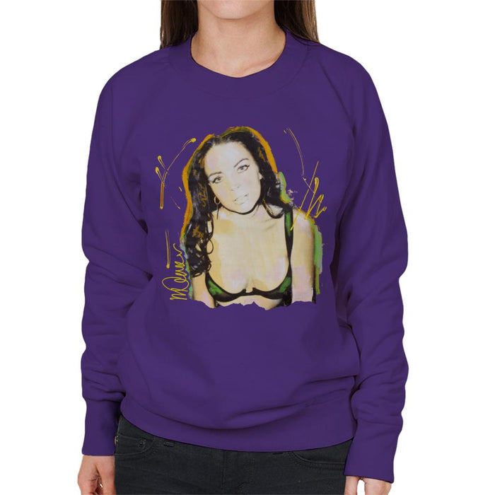 Sidney Maurer Original Portrait Of Lindsay Lohan Bra Women's Sweatshirt