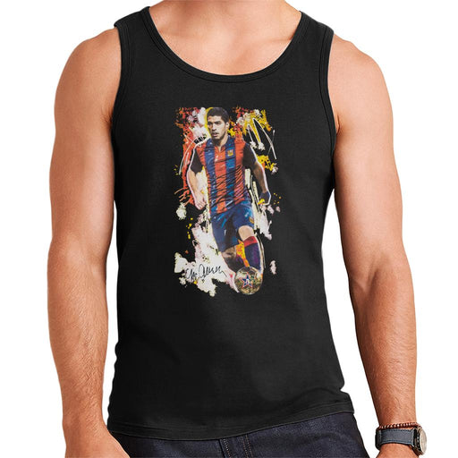 Sidney Maurer Original Portrait Of Luis Suarez Barcelona Men's Vest