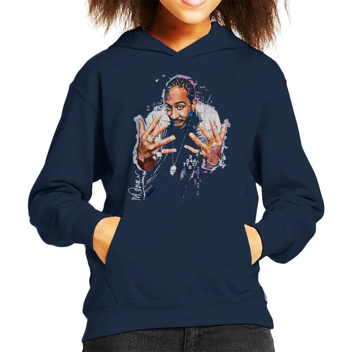 Sidney Maurer Original Portrait Of Ludacris Kid's Hooded Sweatshirt