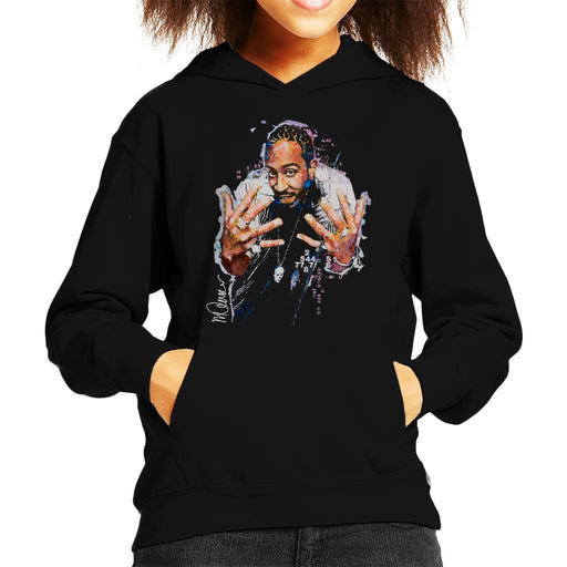 Sidney Maurer Original Portrait Of Ludacris Kid's Hooded Sweatshirt