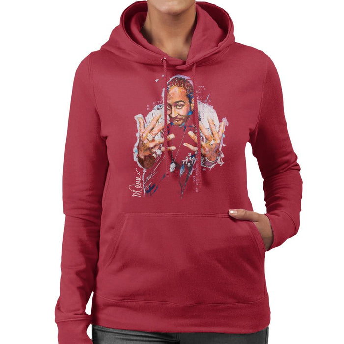 Sidney Maurer Original Portrait Of Ludacris Women's Hooded Sweatshirt