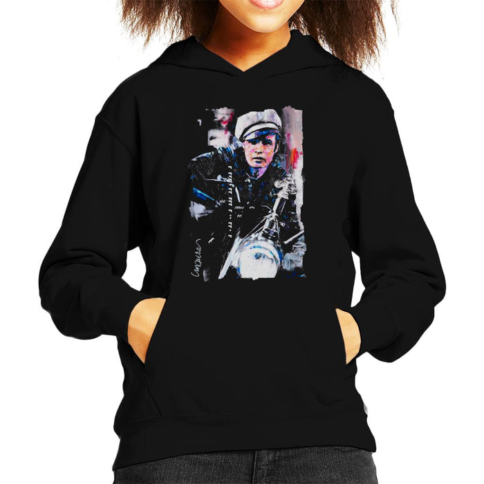 Sidney Maurer Original Portrait Of Marlon Brando The Wild One Kid's Hooded Sweatshirt