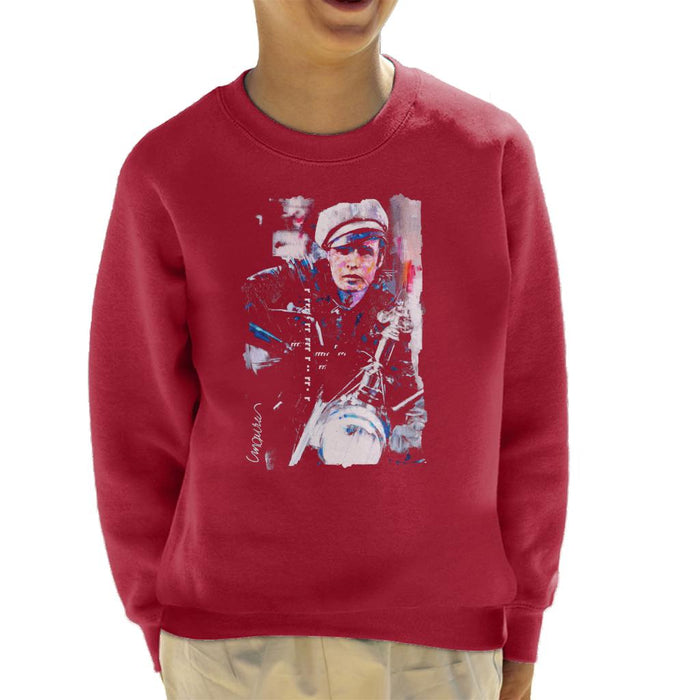 Sidney Maurer Original Portrait Of Marlon Brando The Wild One Kid's Sweatshirt
