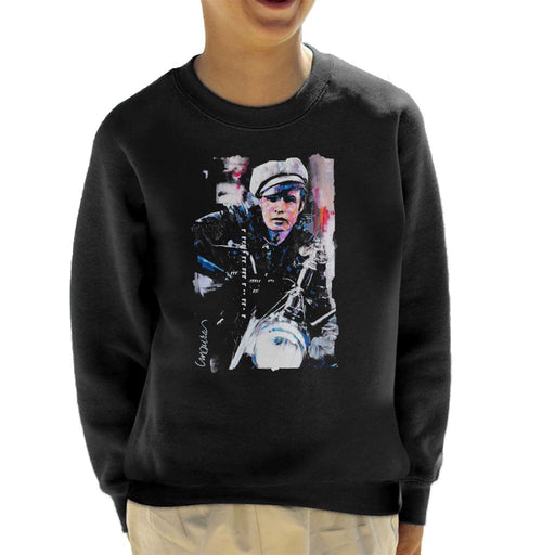 Sidney Maurer Original Portrait Of Marlon Brando The Wild One Kid's Sweatshirt