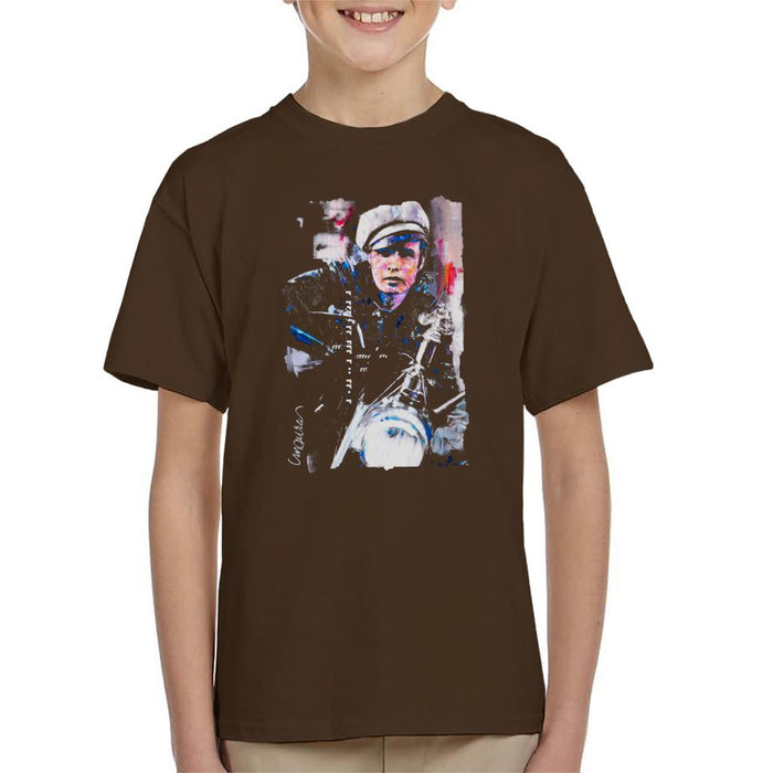 Sidney Maurer Original Portrait Of Marlon Brando The Wild One Kid's T-Shirt