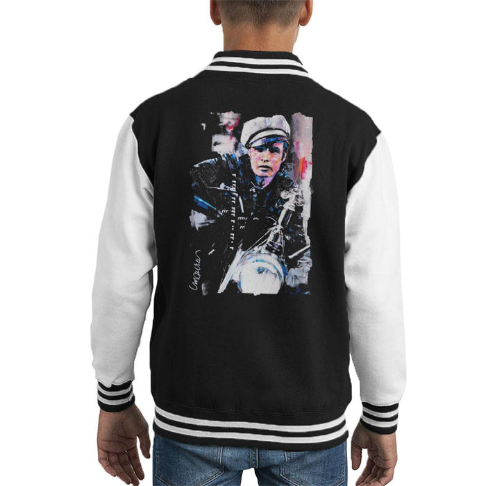 Sidney Maurer Original Portrait Of Marlon Brando The Wild One Kid's Varsity Jacket