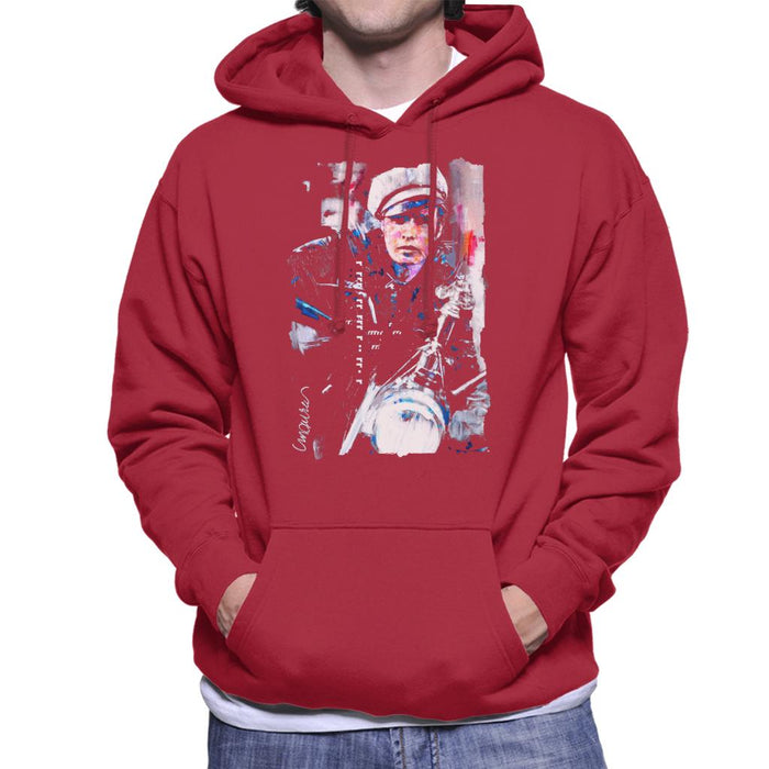 Sidney Maurer Original Portrait Of Marlon Brando The Wild One Men's Hooded Sweatshirt