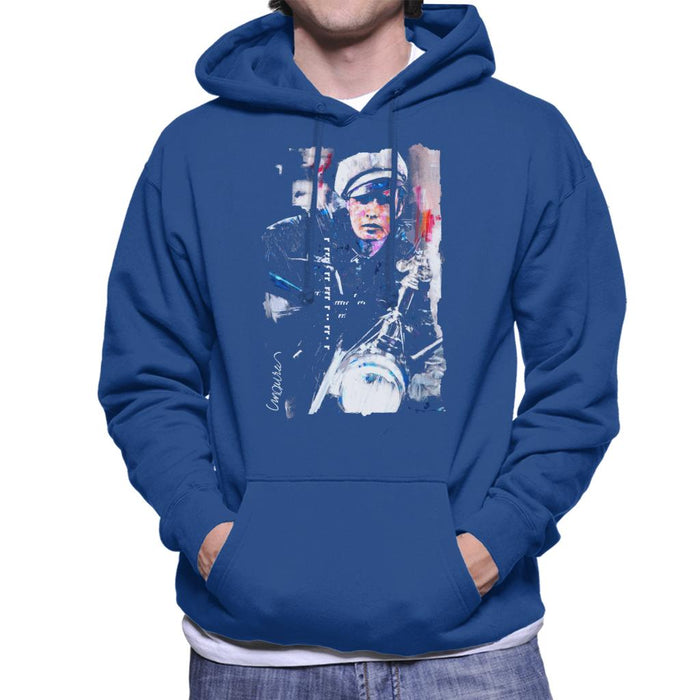 Sidney Maurer Original Portrait Of Marlon Brando The Wild One Men's Hooded Sweatshirt