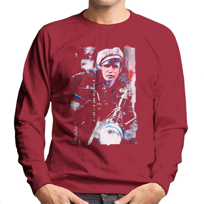 Sidney Maurer Original Portrait Of Marlon Brando The Wild One Men's Sweatshirt