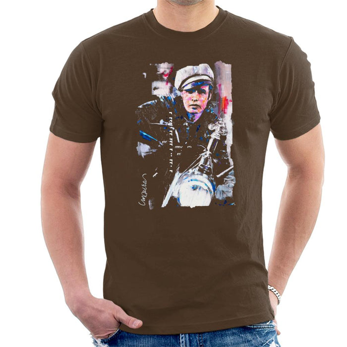 Sidney Maurer Original Portrait Of Marlon Brando The Wild One Men's T-Shirt