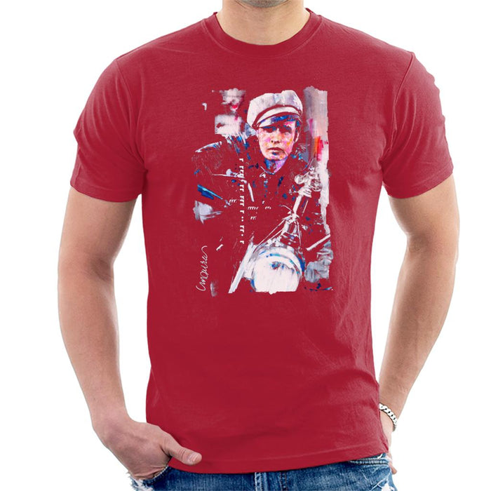 Sidney Maurer Original Portrait Of Marlon Brando The Wild One Men's T-Shirt