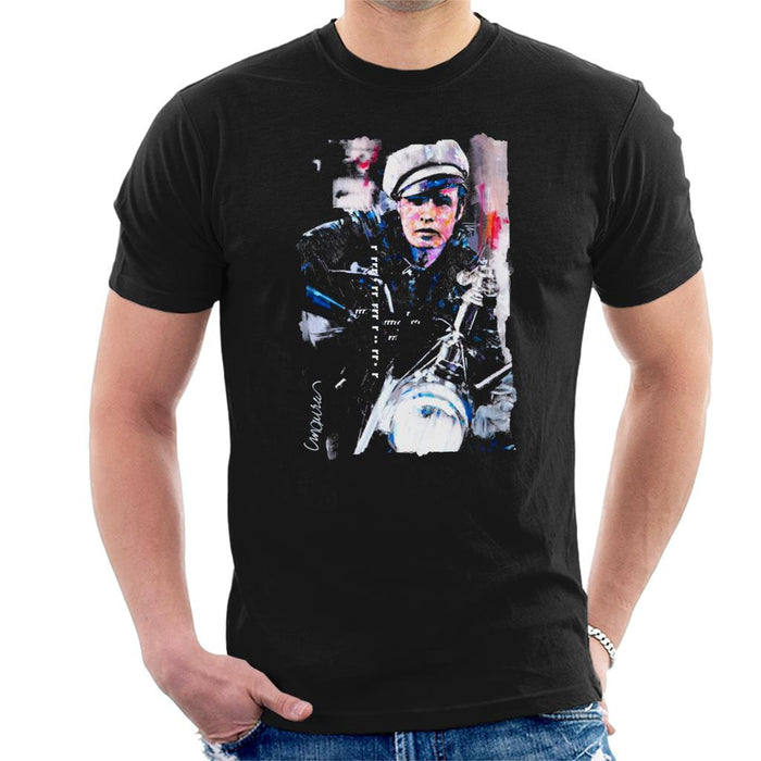 Sidney Maurer Original Portrait Of Marlon Brando The Wild One Men's T-Shirt