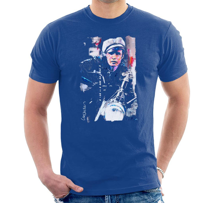 Sidney Maurer Original Portrait Of Marlon Brando The Wild One Men's T-Shirt