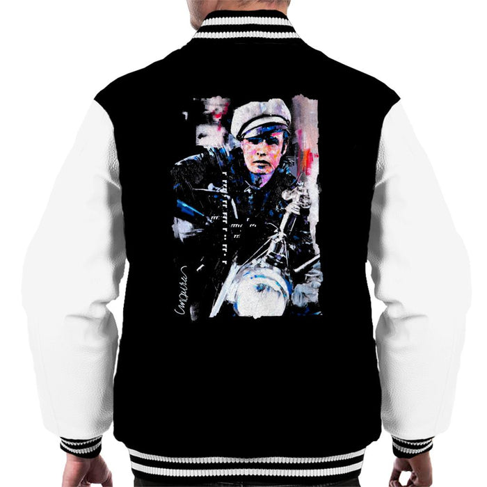 Sidney Maurer Original Portrait Of Marlon Brando The Wild One Men's Varsity Jacket