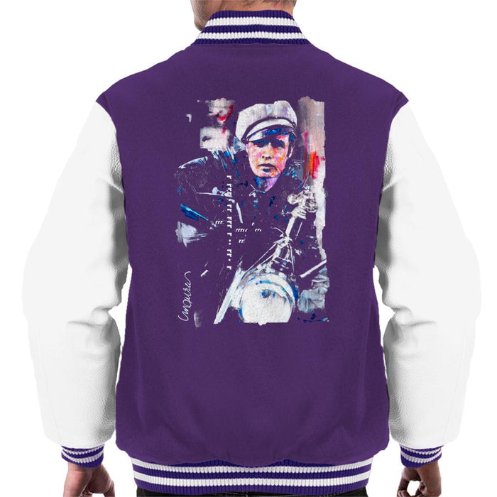 Sidney Maurer Original Portrait Of Marlon Brando The Wild One Men's Varsity Jacket