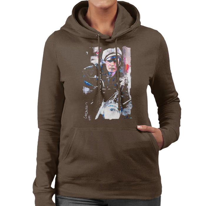 Sidney Maurer Original Portrait Of Marlon Brando The Wild One Women's Hooded Sweatshirt