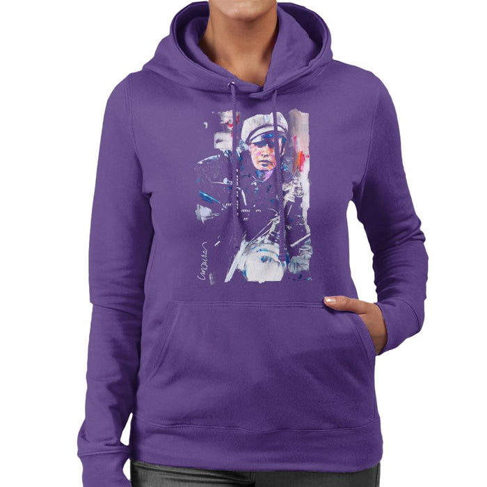 Sidney Maurer Original Portrait Of Marlon Brando The Wild One Women's Hooded Sweatshirt