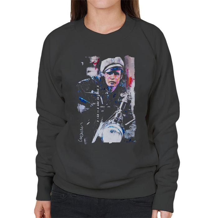 Sidney Maurer Original Portrait Of Marlon Brando The Wild One Women's Sweatshirt