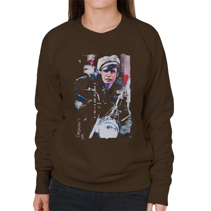 Sidney Maurer Original Portrait Of Marlon Brando The Wild One Women's Sweatshirt