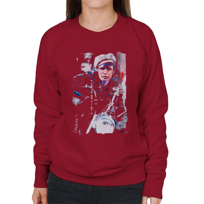 Sidney Maurer Original Portrait Of Marlon Brando The Wild One Women's Sweatshirt