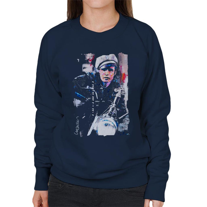 Sidney Maurer Original Portrait Of Marlon Brando The Wild One Women's Sweatshirt