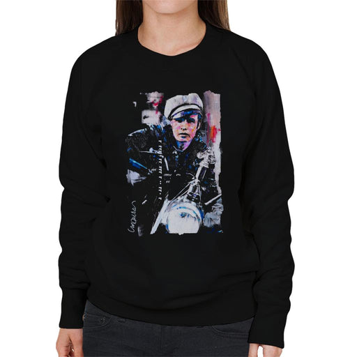 Sidney Maurer Original Portrait Of Marlon Brando The Wild One Women's Sweatshirt