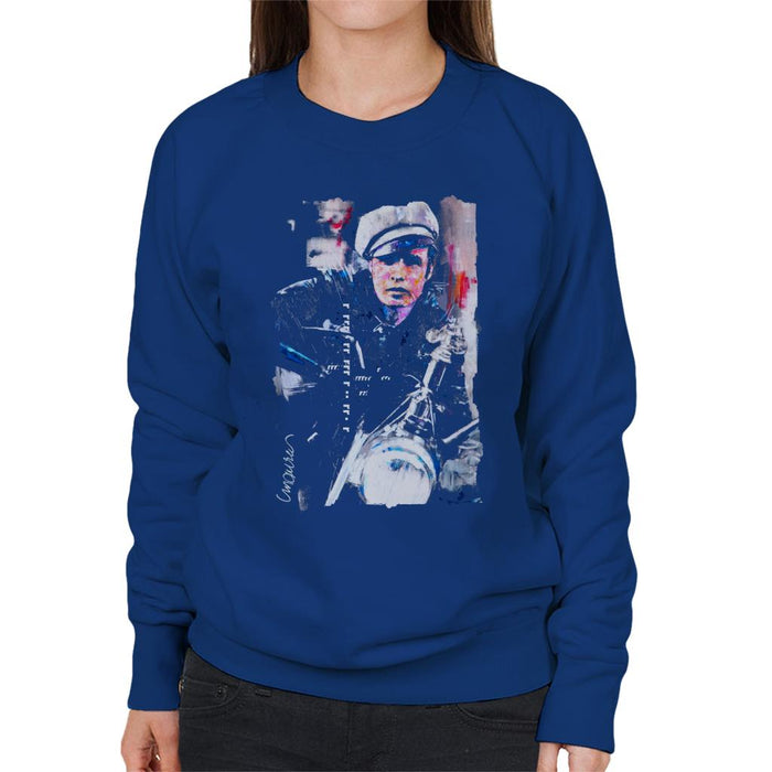 Sidney Maurer Original Portrait Of Marlon Brando The Wild One Women's Sweatshirt