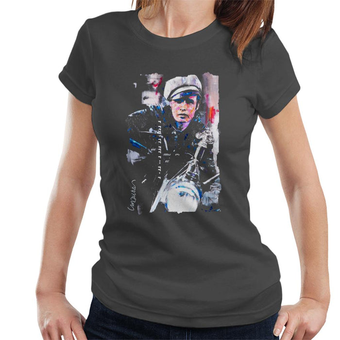 Sidney Maurer Original Portrait Of Marlon Brando The Wild One Women's T-Shirt