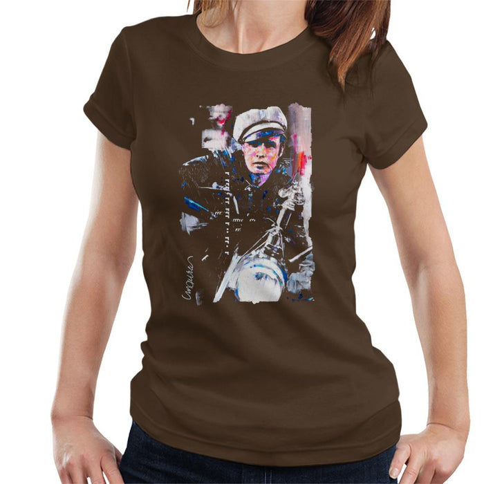 Sidney Maurer Original Portrait Of Marlon Brando The Wild One Women's T-Shirt