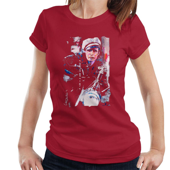 Sidney Maurer Original Portrait Of Marlon Brando The Wild One Women's T-Shirt