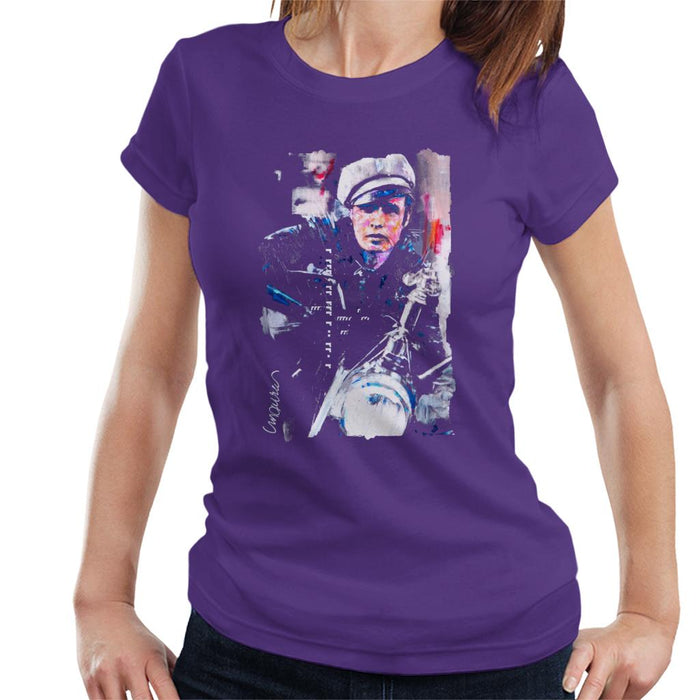 Sidney Maurer Original Portrait Of Marlon Brando The Wild One Women's T-Shirt