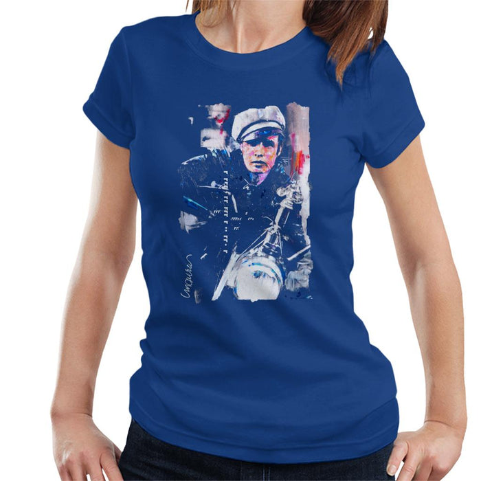 Sidney Maurer Original Portrait Of Marlon Brando The Wild One Women's T-Shirt