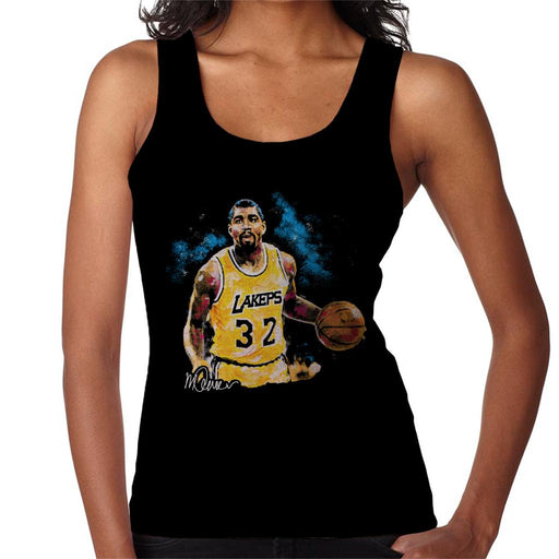 Sidney Maurer Original Portrait Of Magic Johnson Lakers Women's Vest