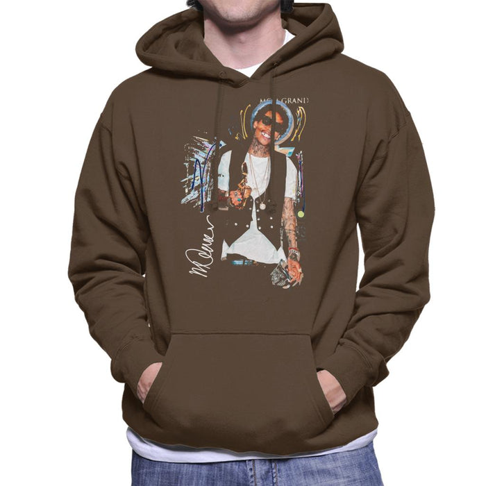 Sidney Maurer Original Portrait Of Wiz Khalifa Billboard Award Men's Hooded Sweatshirt
