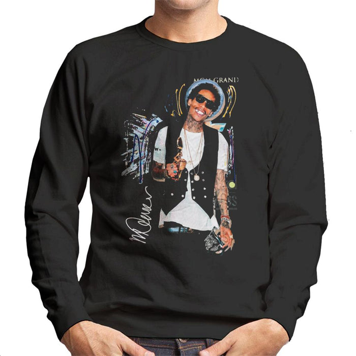 Sidney Maurer Original Portrait Of Wiz Khalifa Billboard Award Men's Sweatshirt
