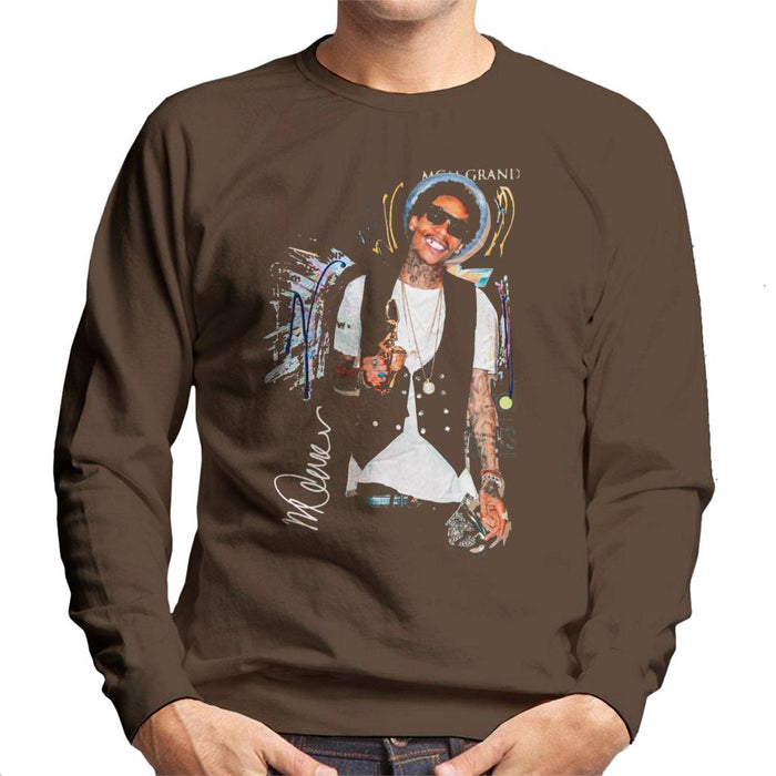Sidney Maurer Original Portrait Of Wiz Khalifa Billboard Award Men's Sweatshirt