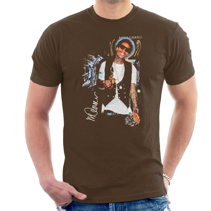 Sidney Maurer Original Portrait Of Wiz Khalifa Billboard Award Men's T-Shirt
