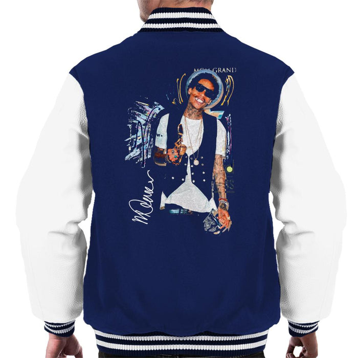 Sidney Maurer Original Portrait Of Wiz Khalifa Billboard Award Men's Varsity Jacket